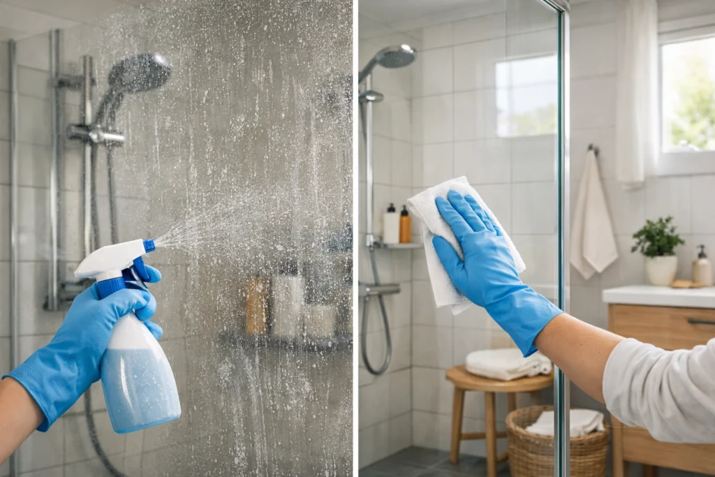 Rengöra duschkabin steg för steg – effektiv rengöring av duschkabin med naturliga medel och professionella metoder