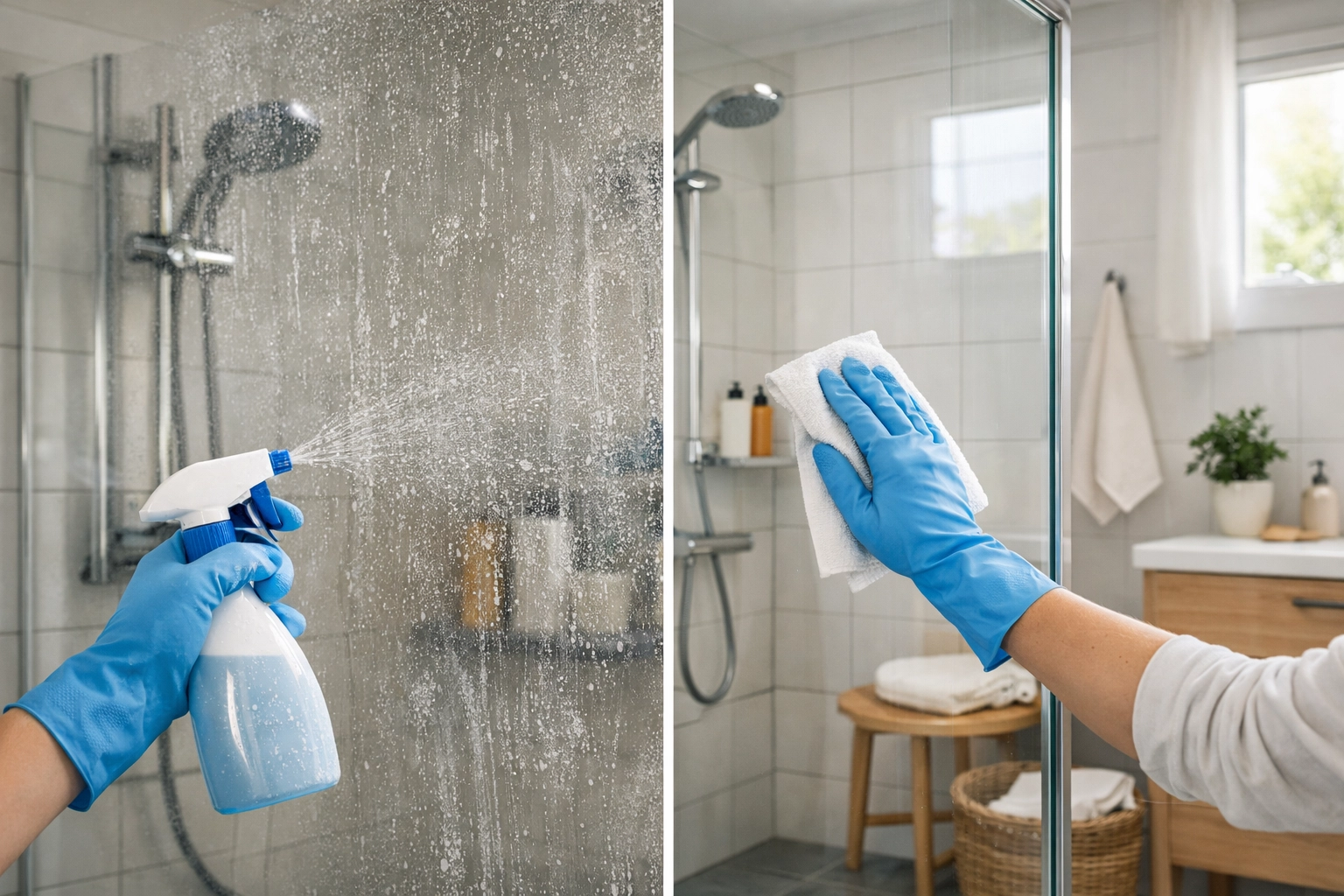Rengöra duschkabin steg för steg – effektiv rengöring av duschkabin med naturliga medel och professionella metoder